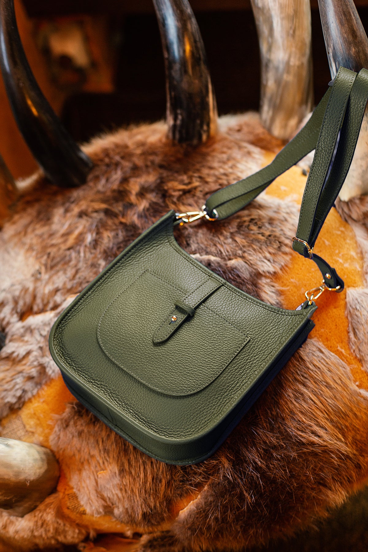 Sac SIENNA - Kaki �?? Cherry Paris