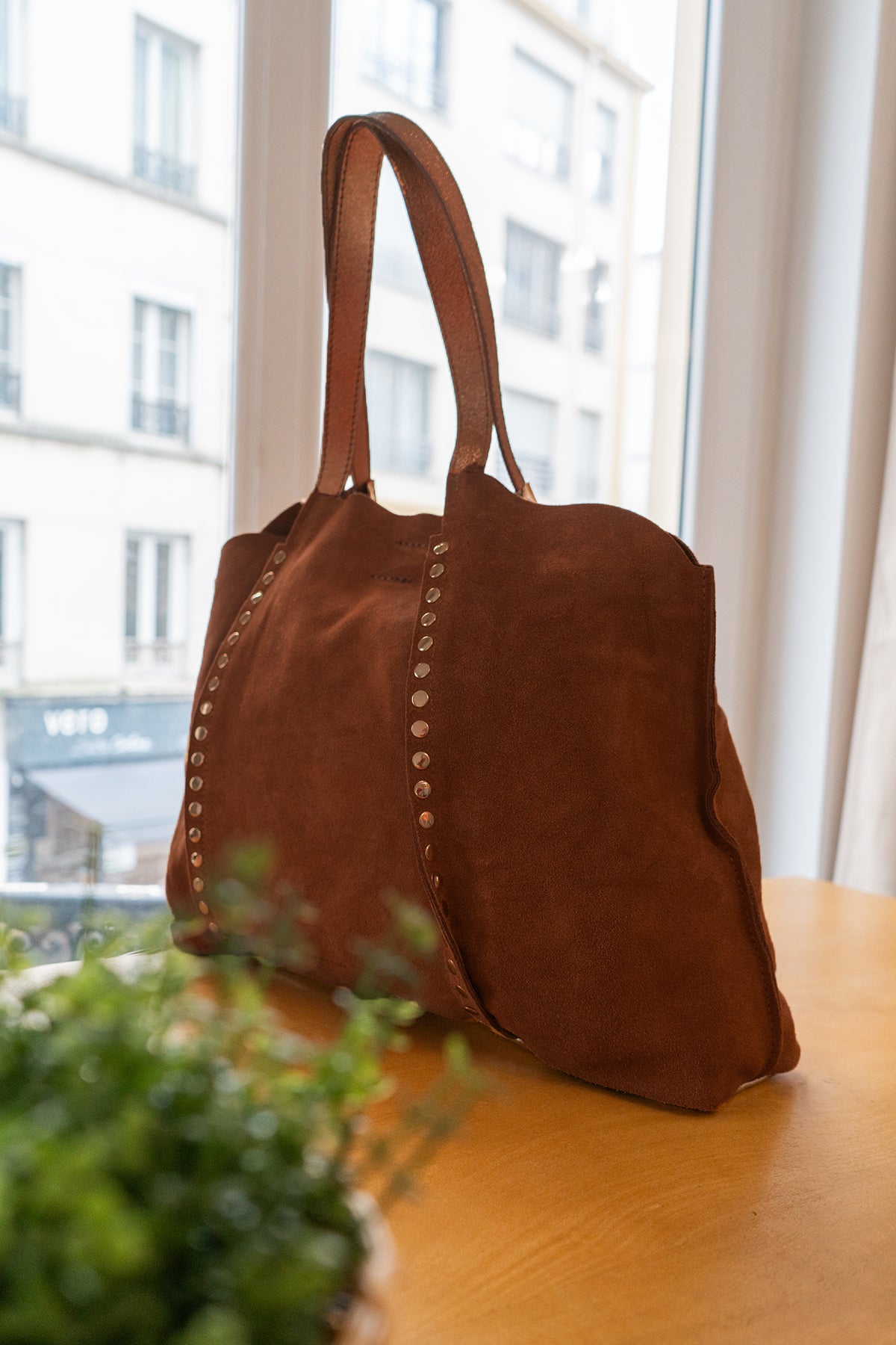 Sac Cabas GAELLE Marron – Cherry Paris