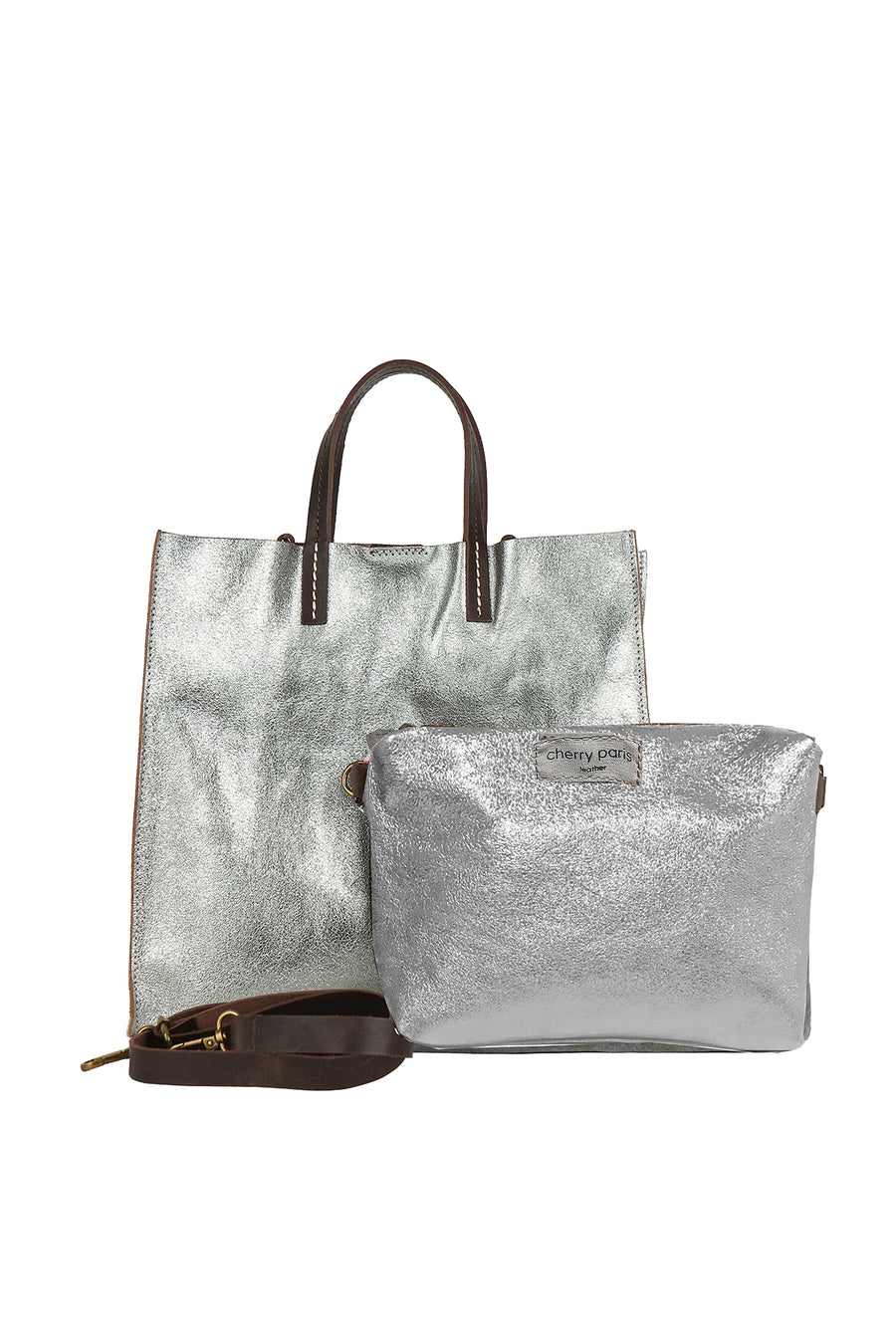 Sac cabas NAOMIE METAL - Argent