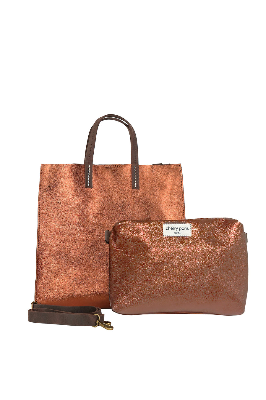 Sac cabas NAOMIE METAL - Bronze