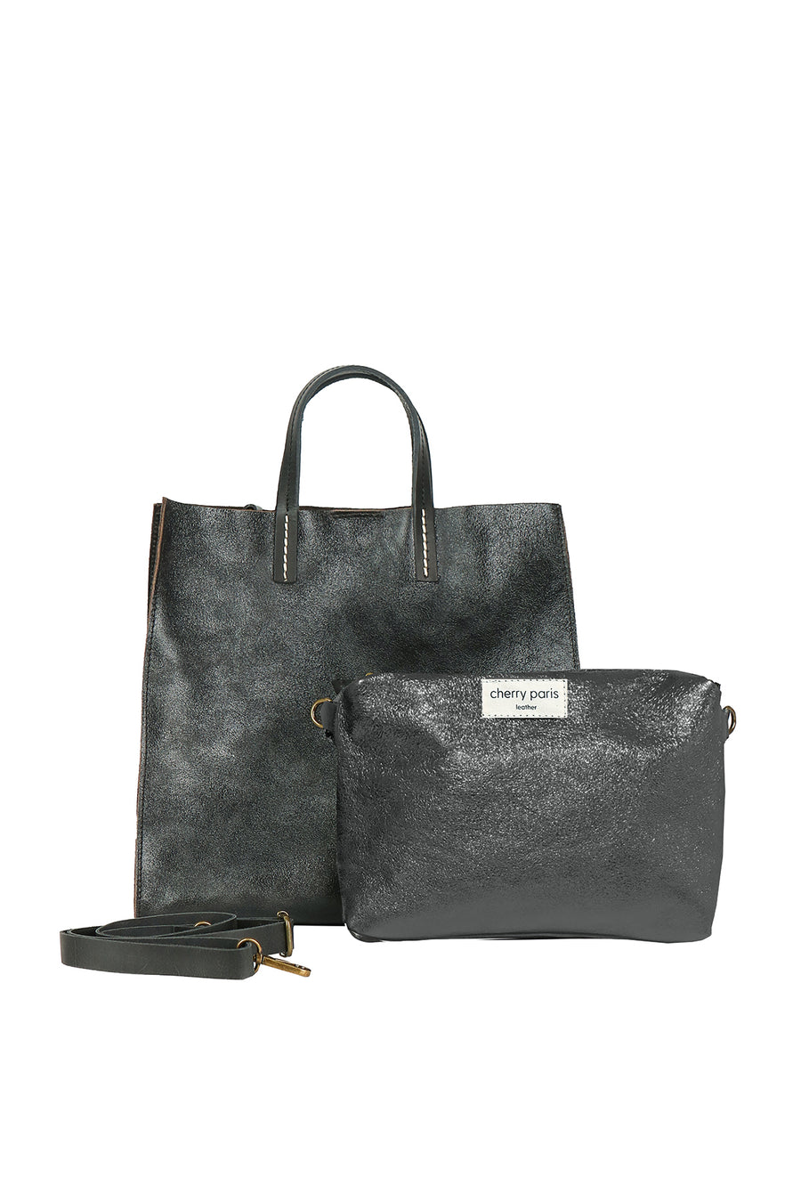 Sac cabas NAOMIE METAL - Noir métal