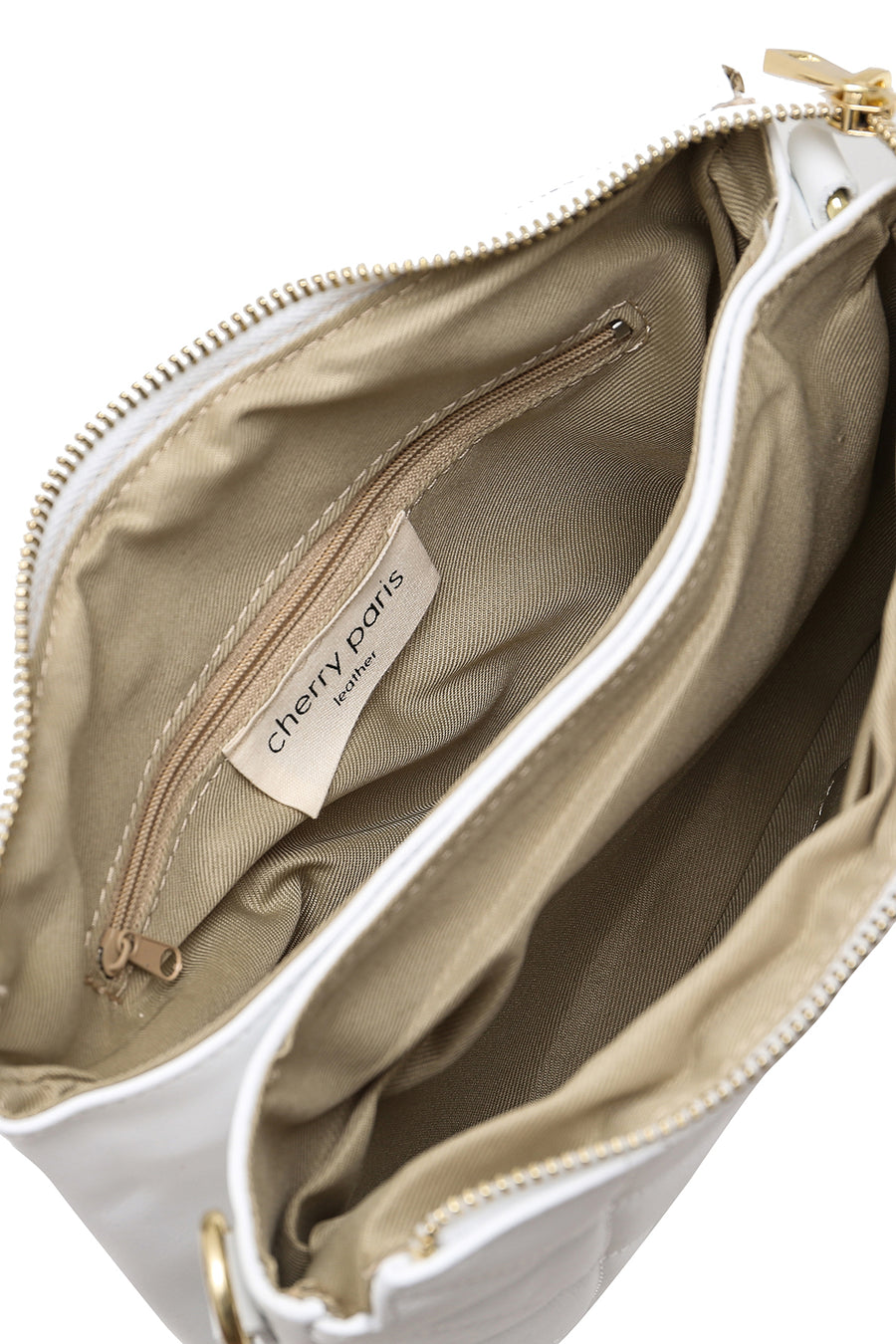Sac bandoulière cuir Aline - Blanc
