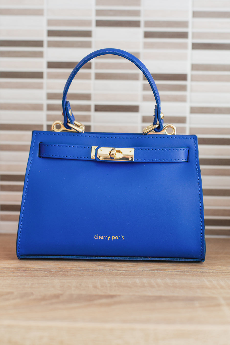 Sac à main CARMEN Bleu roi – Cherry Paris - Main Image