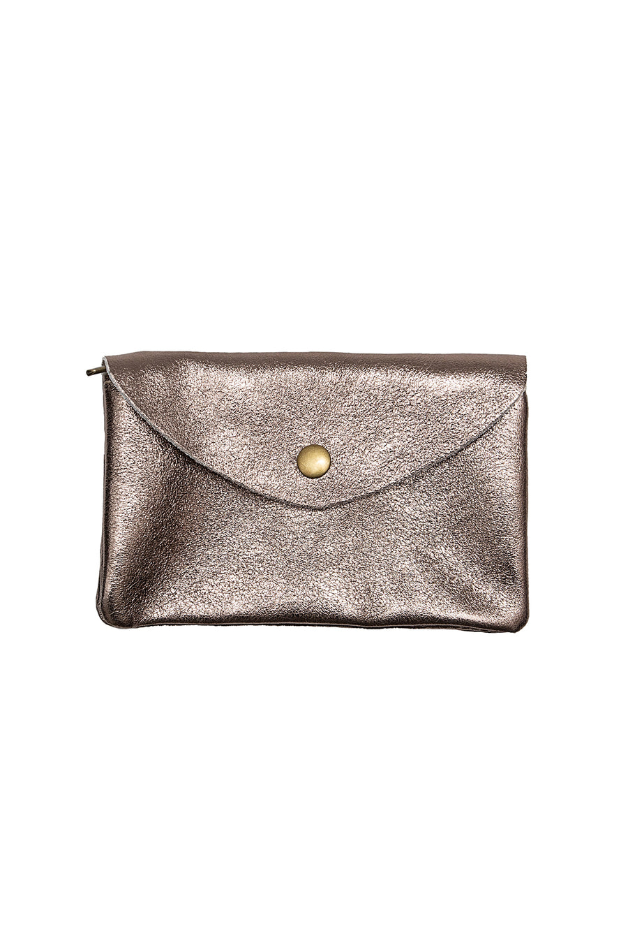 Sac pochette porte-monnaie KEREN METAL - Etain