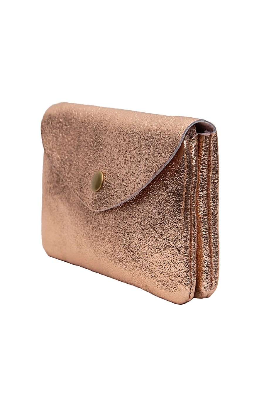 Sac pochette porte-monnaie KEREN METAL - Rose métal