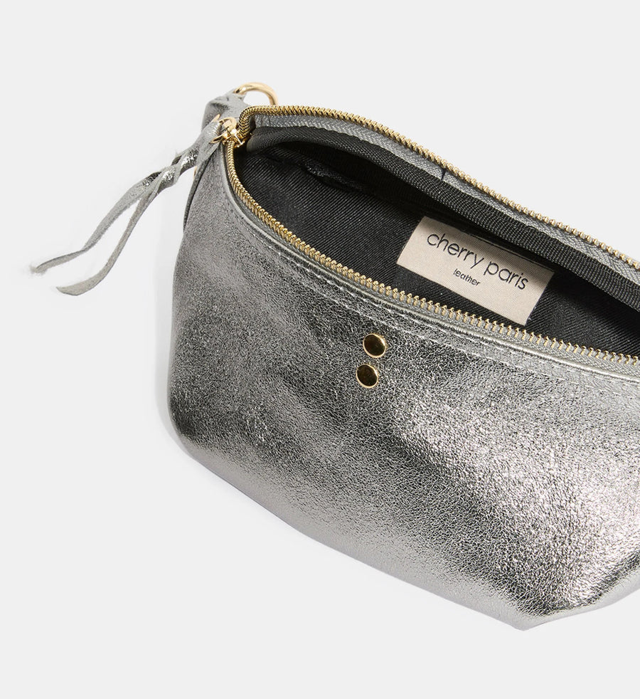 Sac Banane NELLY METAL - Argent