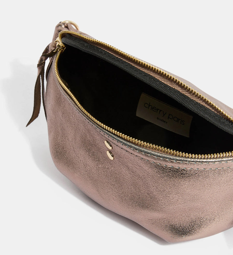 Sac Banane NELLY METAL - Etain