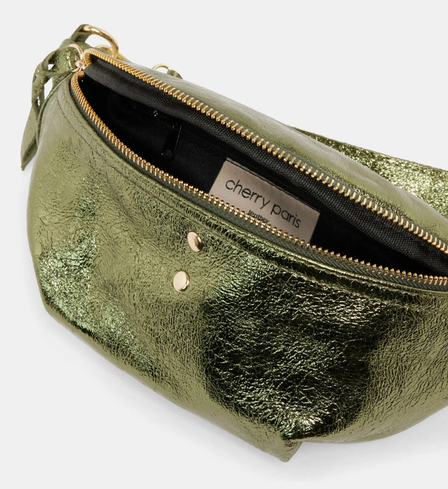 Sac Banane NELLY METAL- Kaki métal