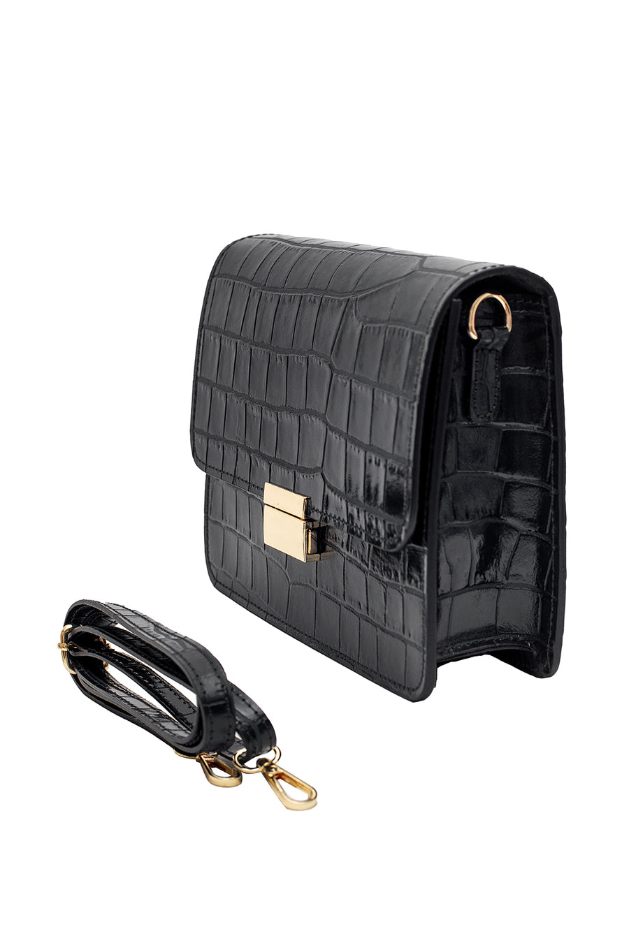 Sac MILENA CROCO - Noir