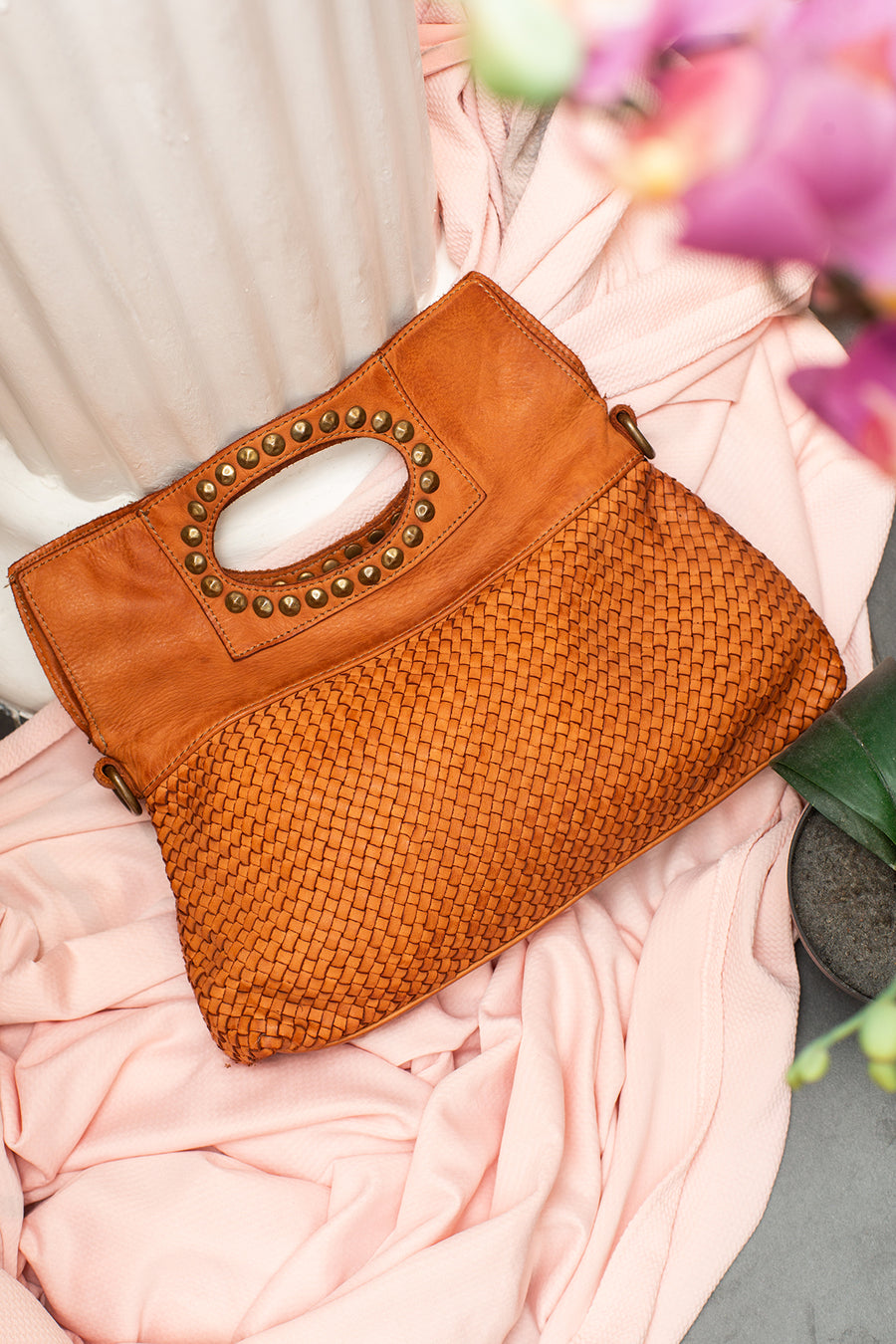 Sac vintage ATHENAIS - Camel