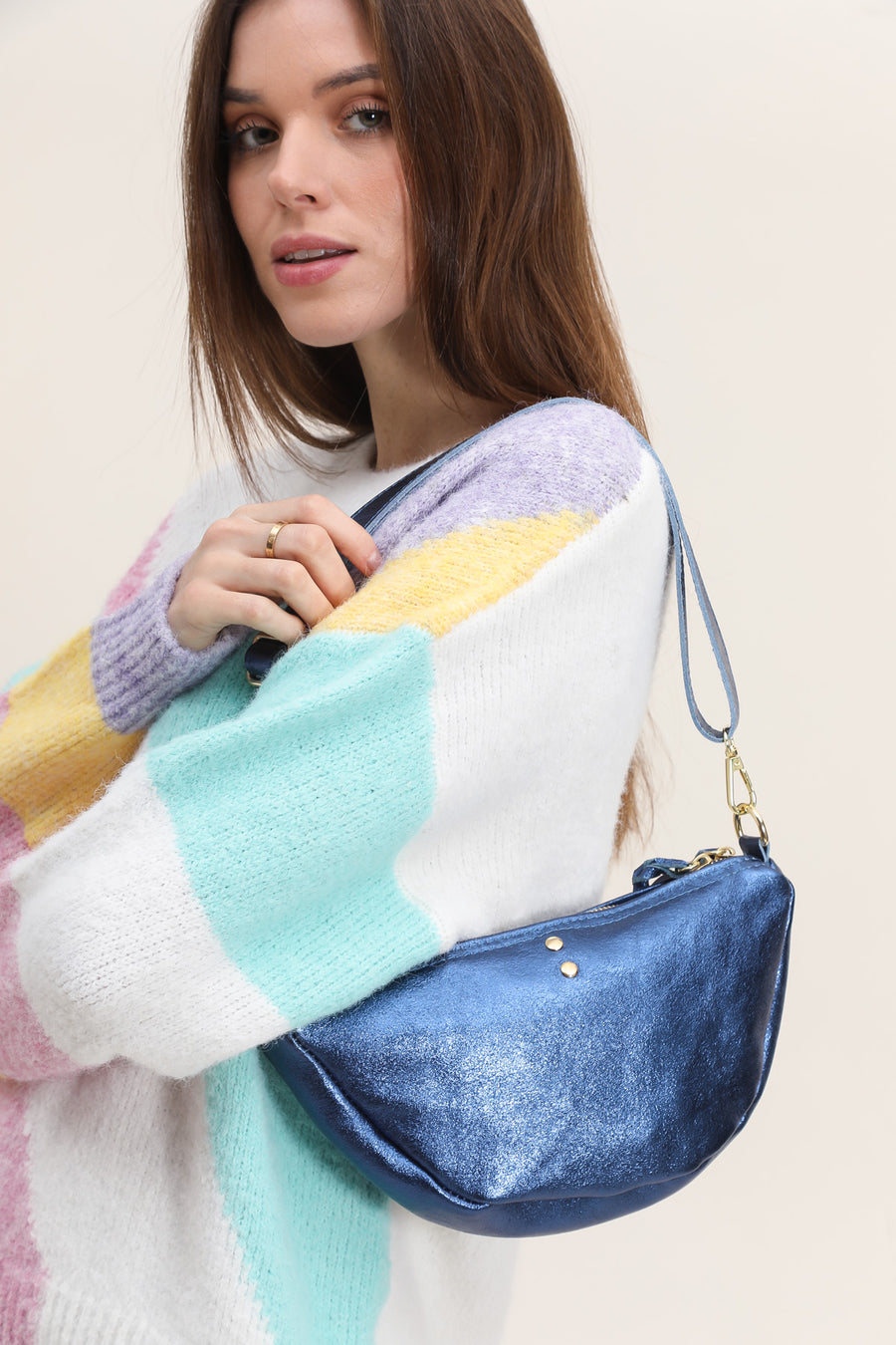 Sac ELYSSA METAL - Bleu métal