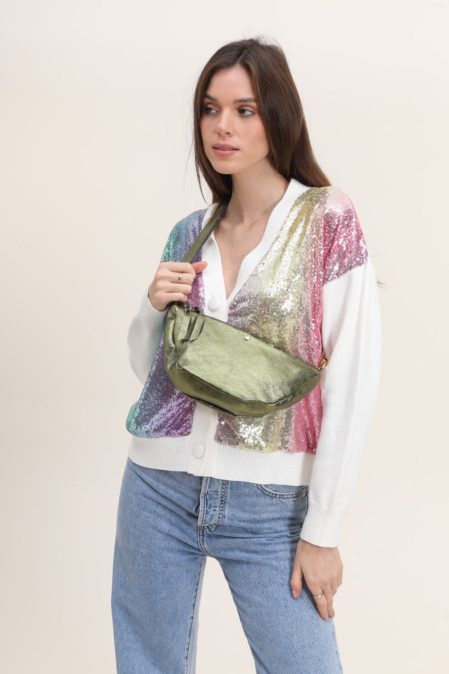 Sac ELYSSA METAL - Kaki métal