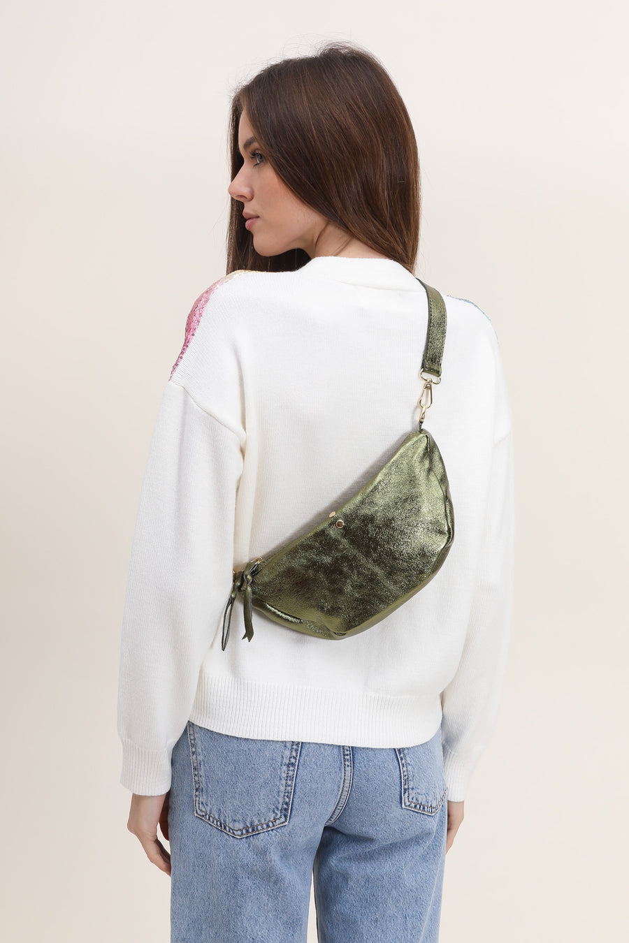 Sac ELYSSA METAL - Kaki métal