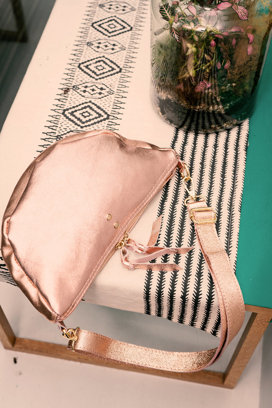 Sac ELYSSA METAL - Rose métal
