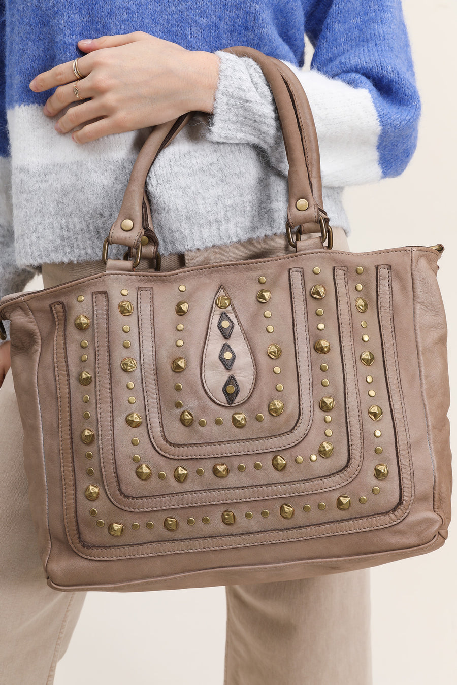 Sac Cabas CASTILLE - Taupe clair