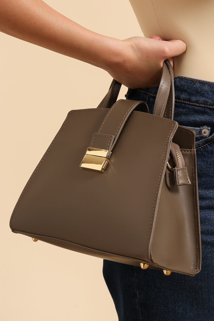 Sac à main ALBA - Taupe foncé