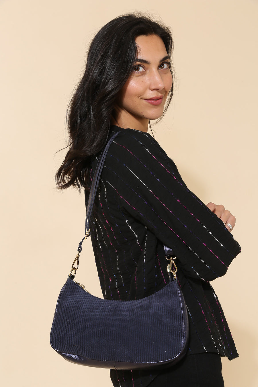 Sac ELEANORE VELOURS - Marine