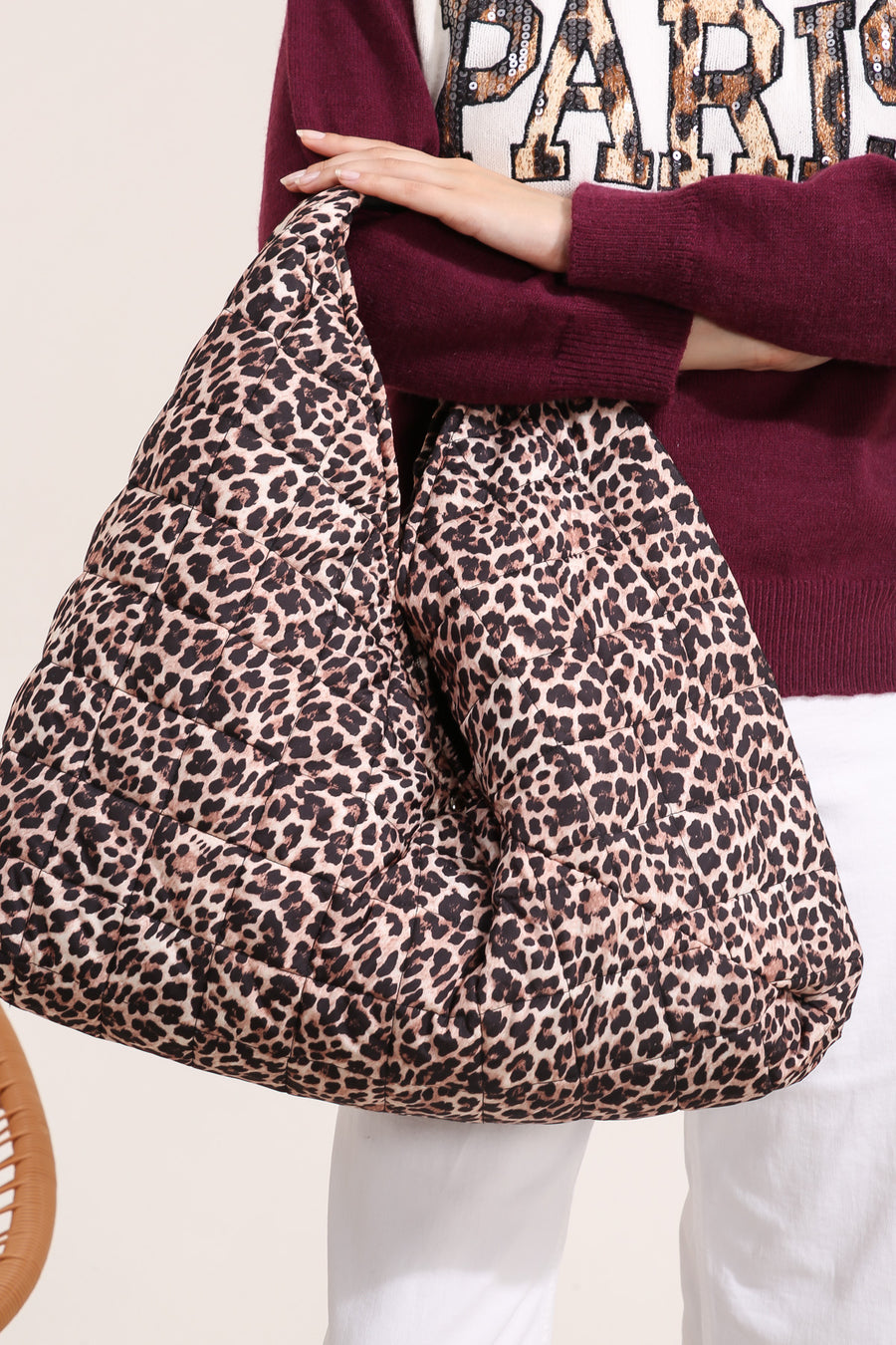 Sac MAY LEOPARD - Taupe