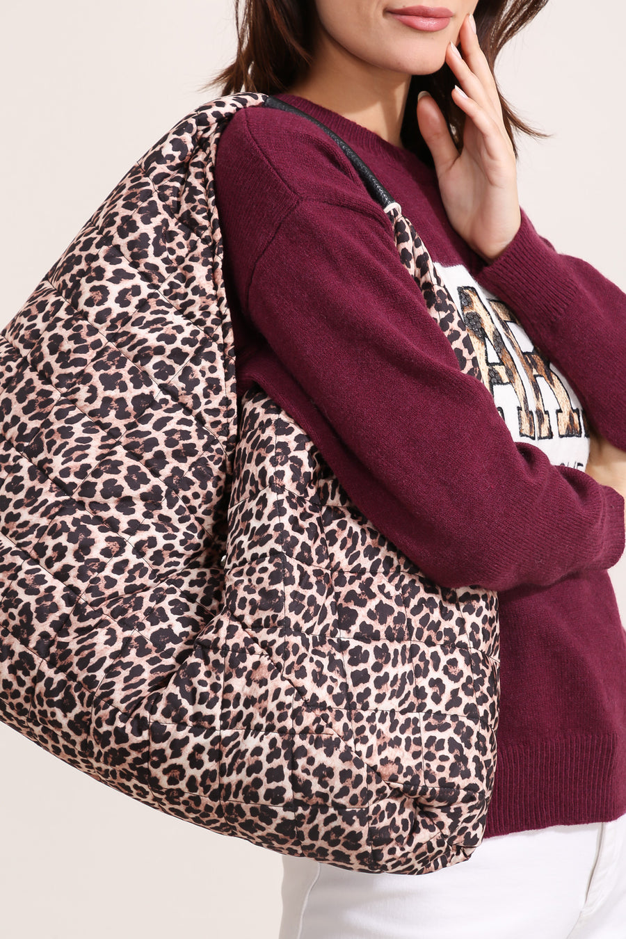 Sac MAY LEOPARD - Taupe