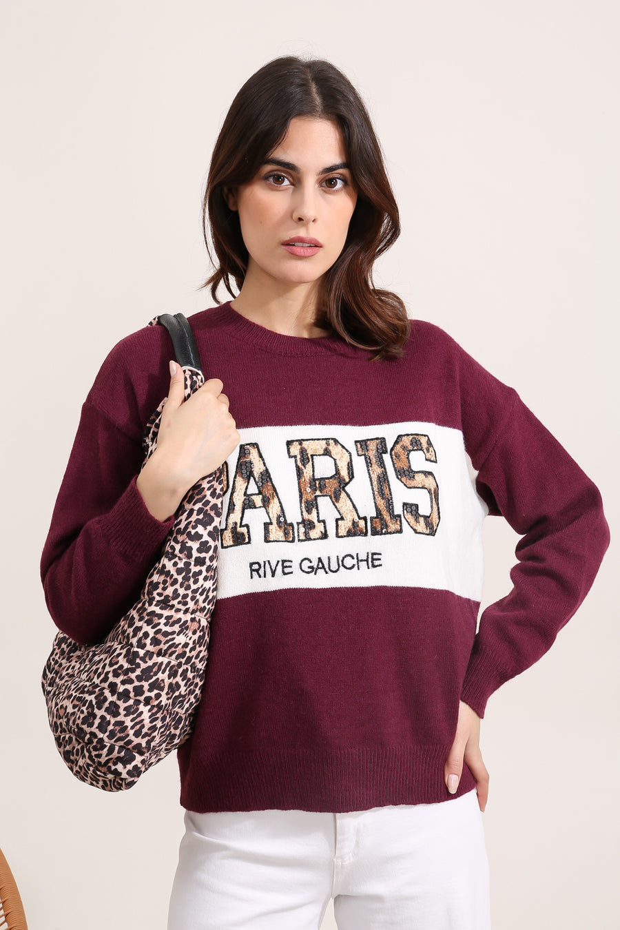 Sac MAY LEOPARD - Taupe