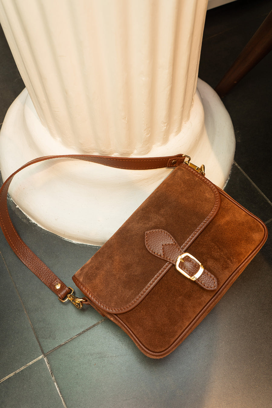 Sac EDITH SUEDE - Marron