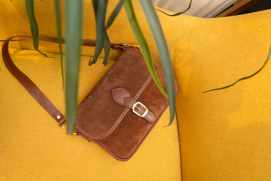 Sac EDITH SUEDE - Marron