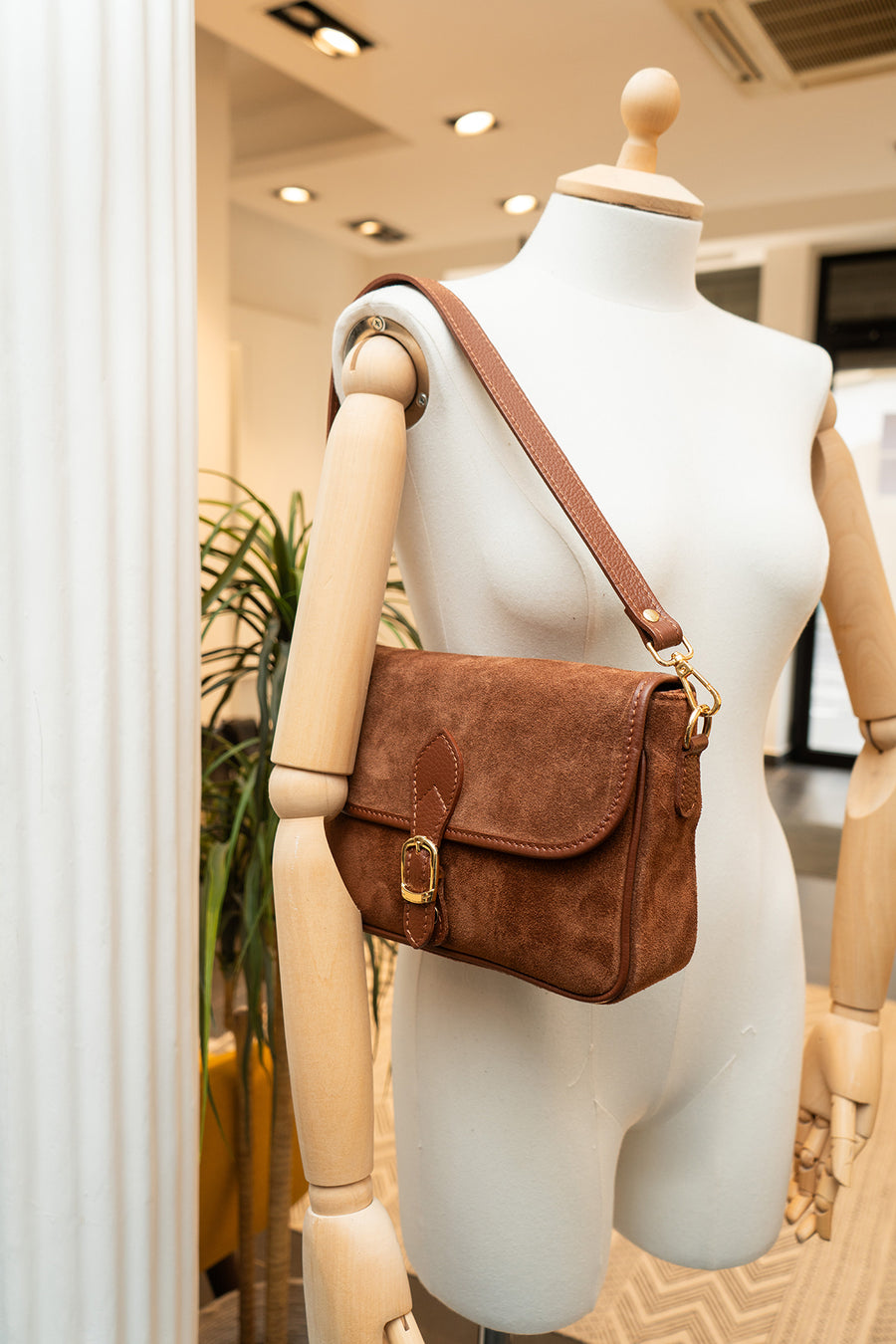 Sac EDITH SUEDE - Marron