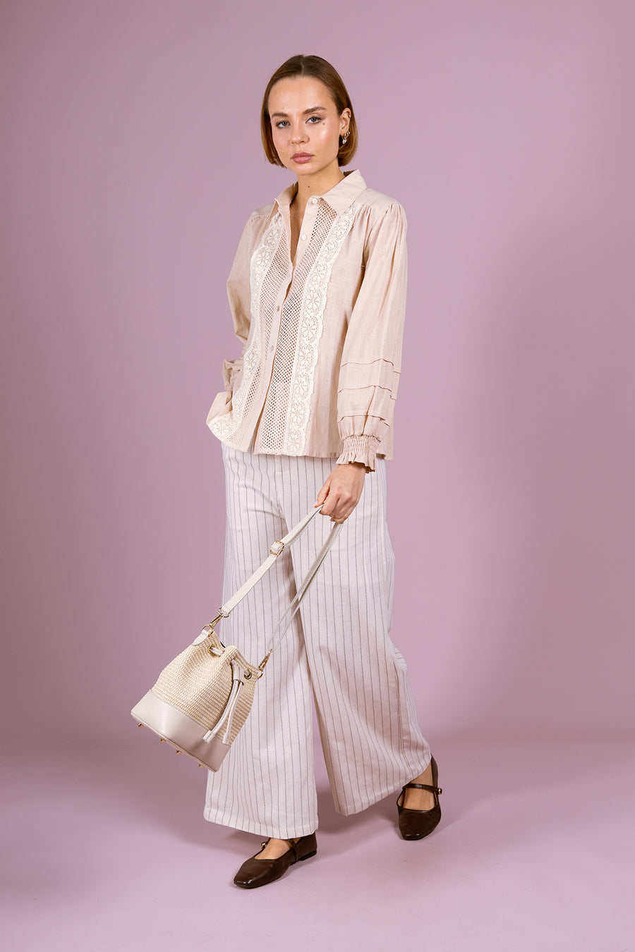 Sac CINTHYA RAPHIA - Beige