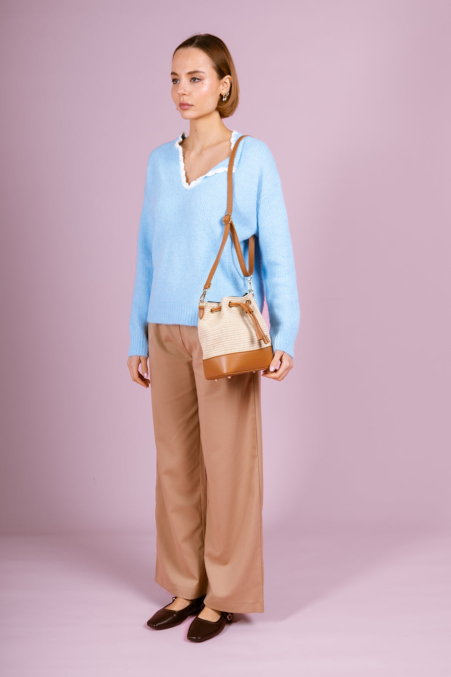 Sac CINTHYA RAPHIA - Cognac