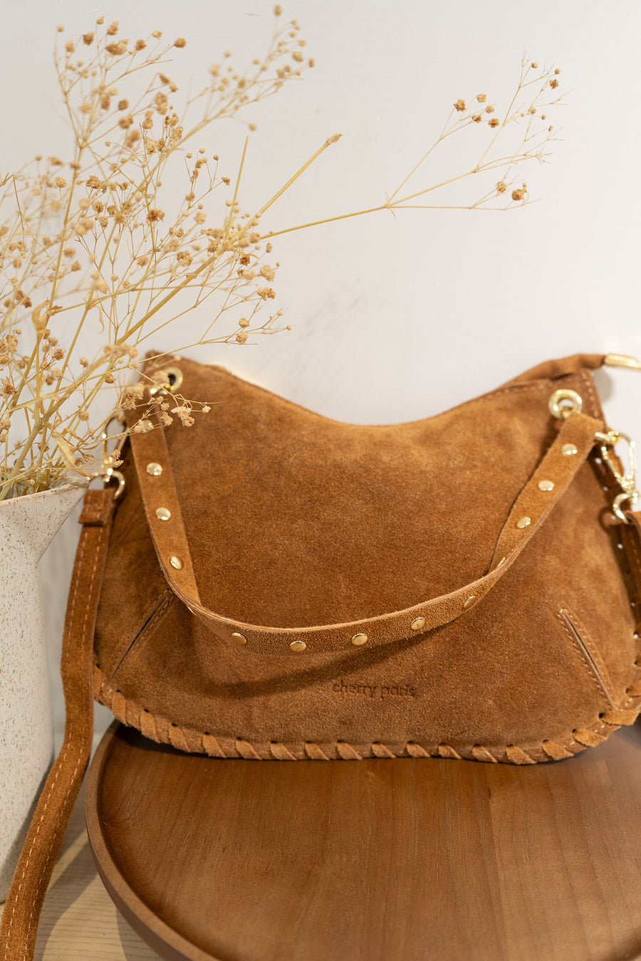 Sac JOËLLE SUÈDE- Camel