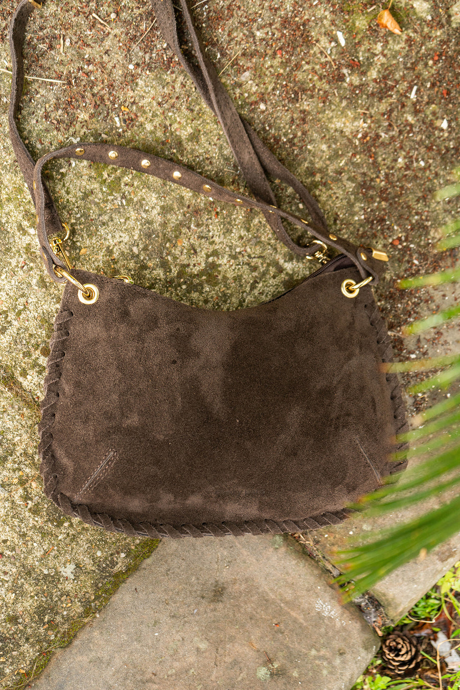 Sac JOËLLE SUÈDE- Chocolat