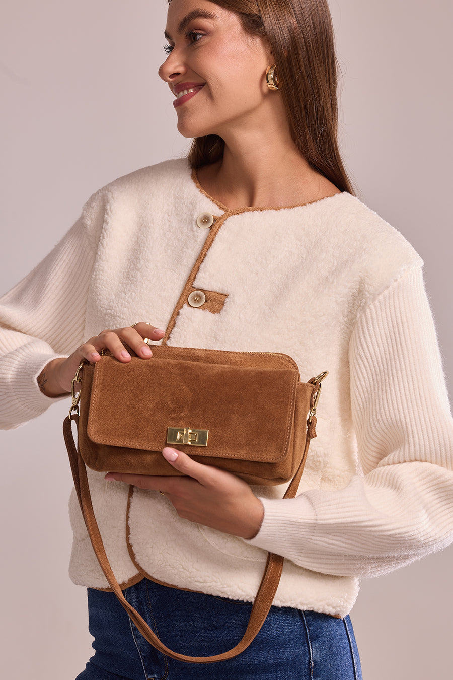 Sac ILIANA SUÈDE- Camel