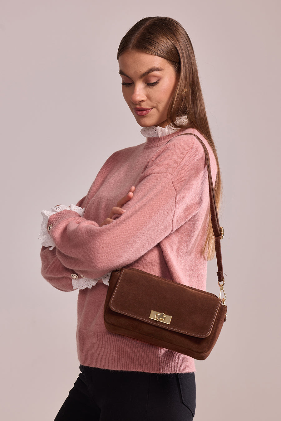 Sac ILIANA SUÈDE- Marron