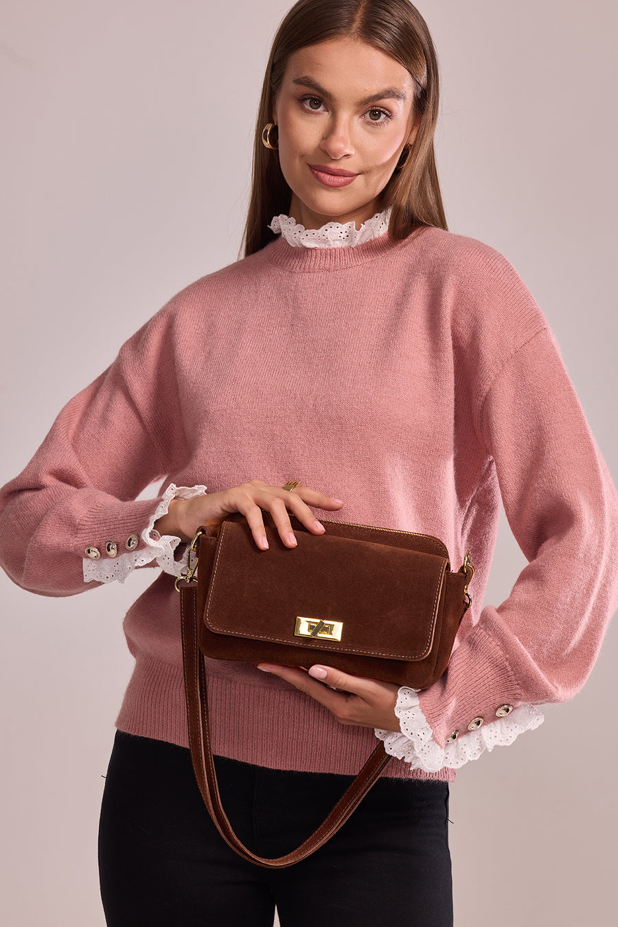 Sac ILIANA SUÈDE- Marron