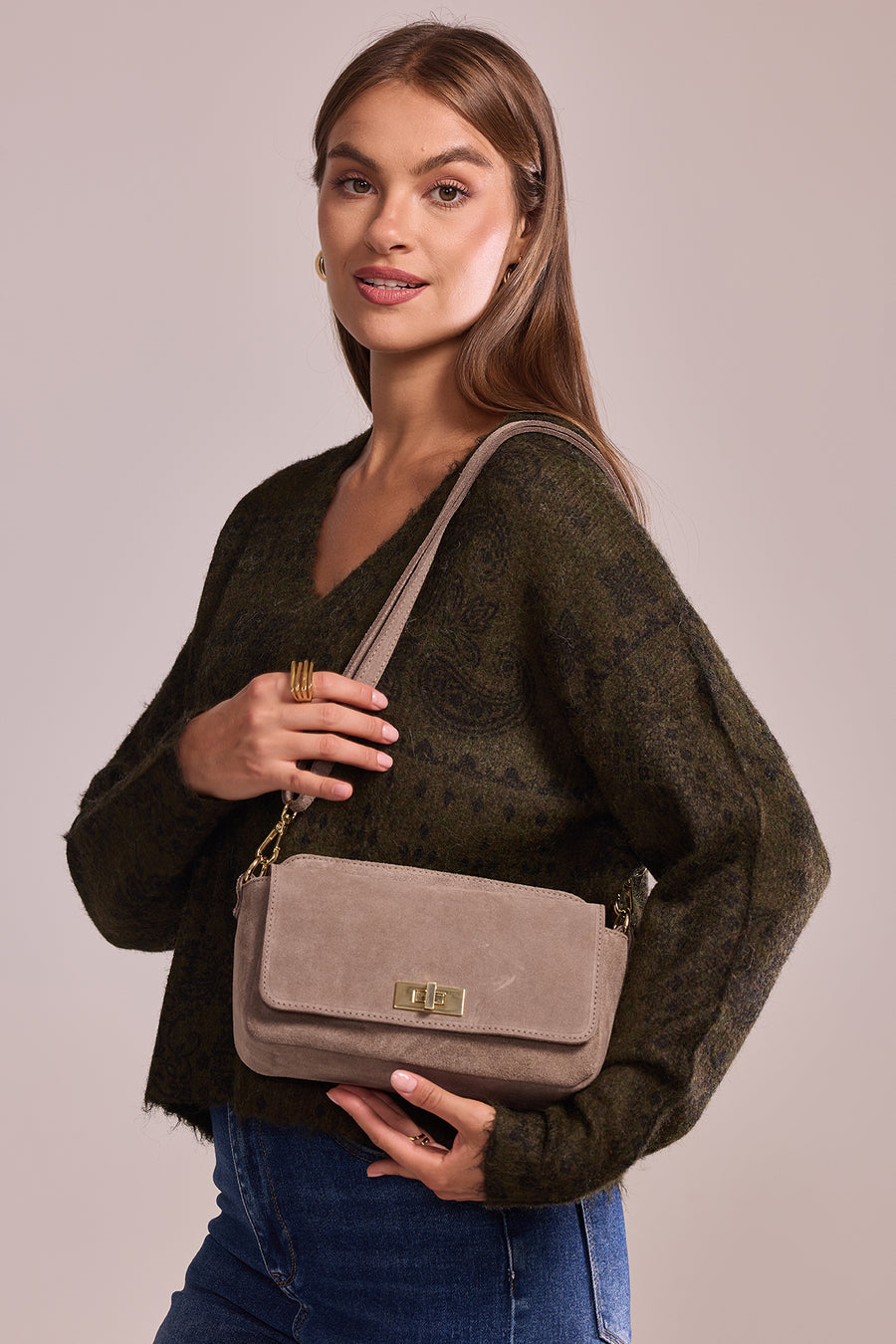 Sac ILIANA SUÈDE- Taupe