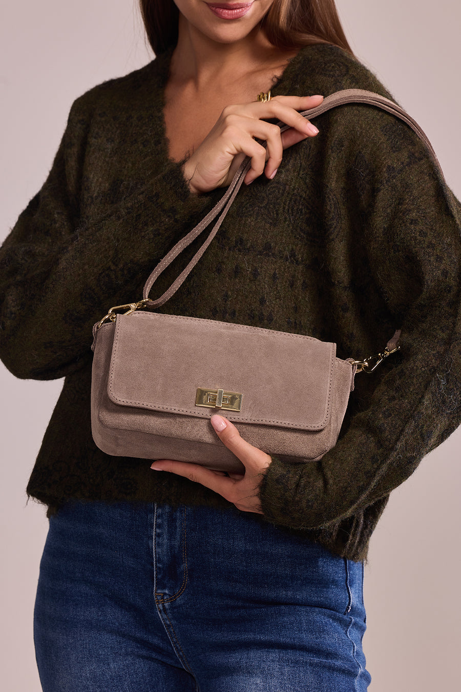 Sac ILIANA SUÈDE- Taupe