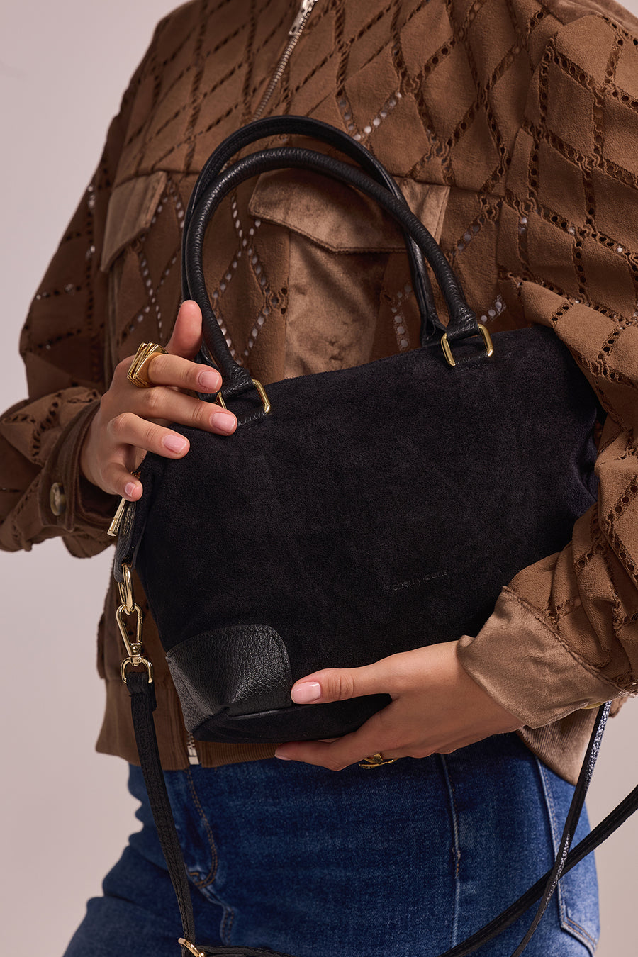 Sac ANIXE SUÈDE- Noir
