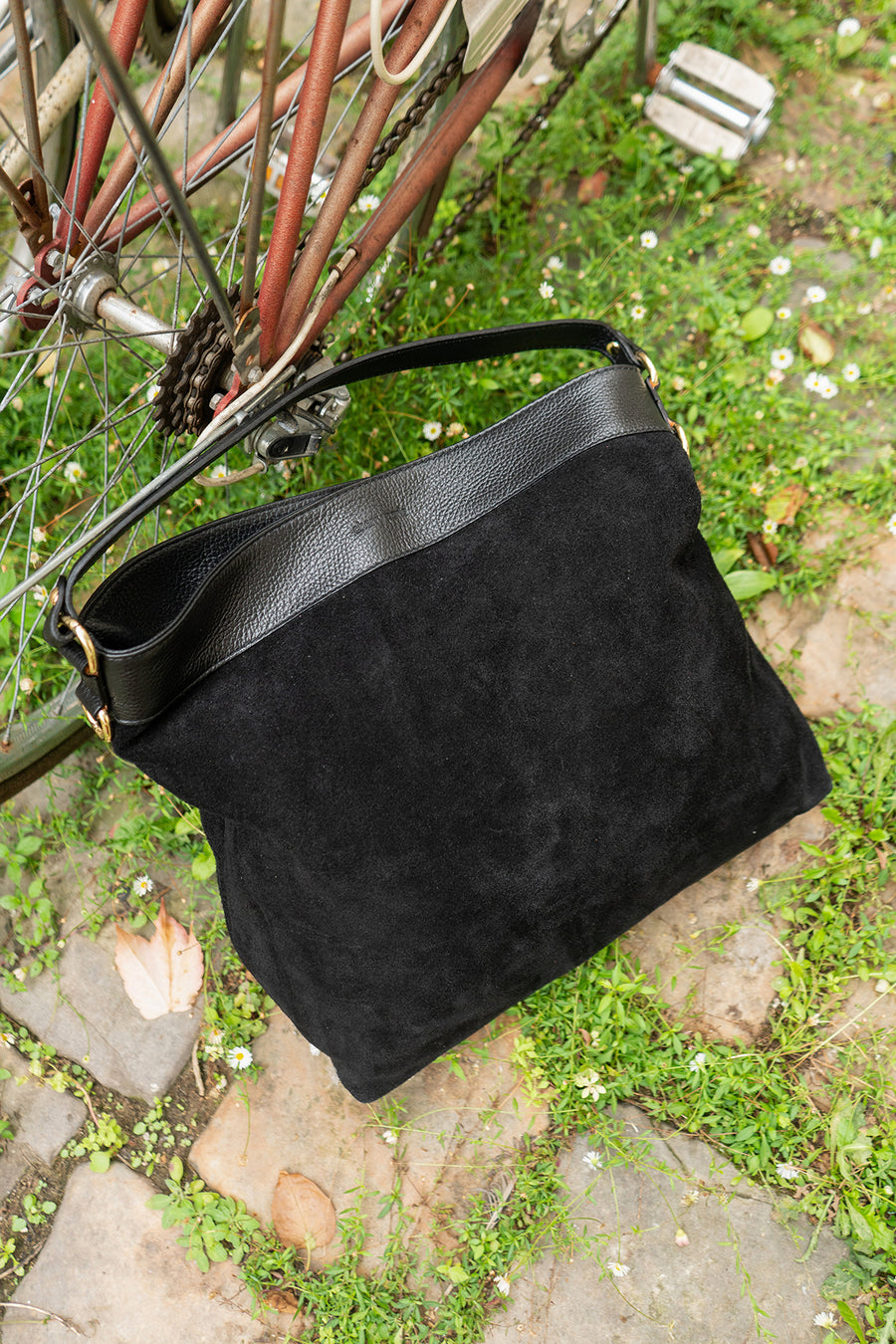 Sac CÉLINA SUÈDE- Noir