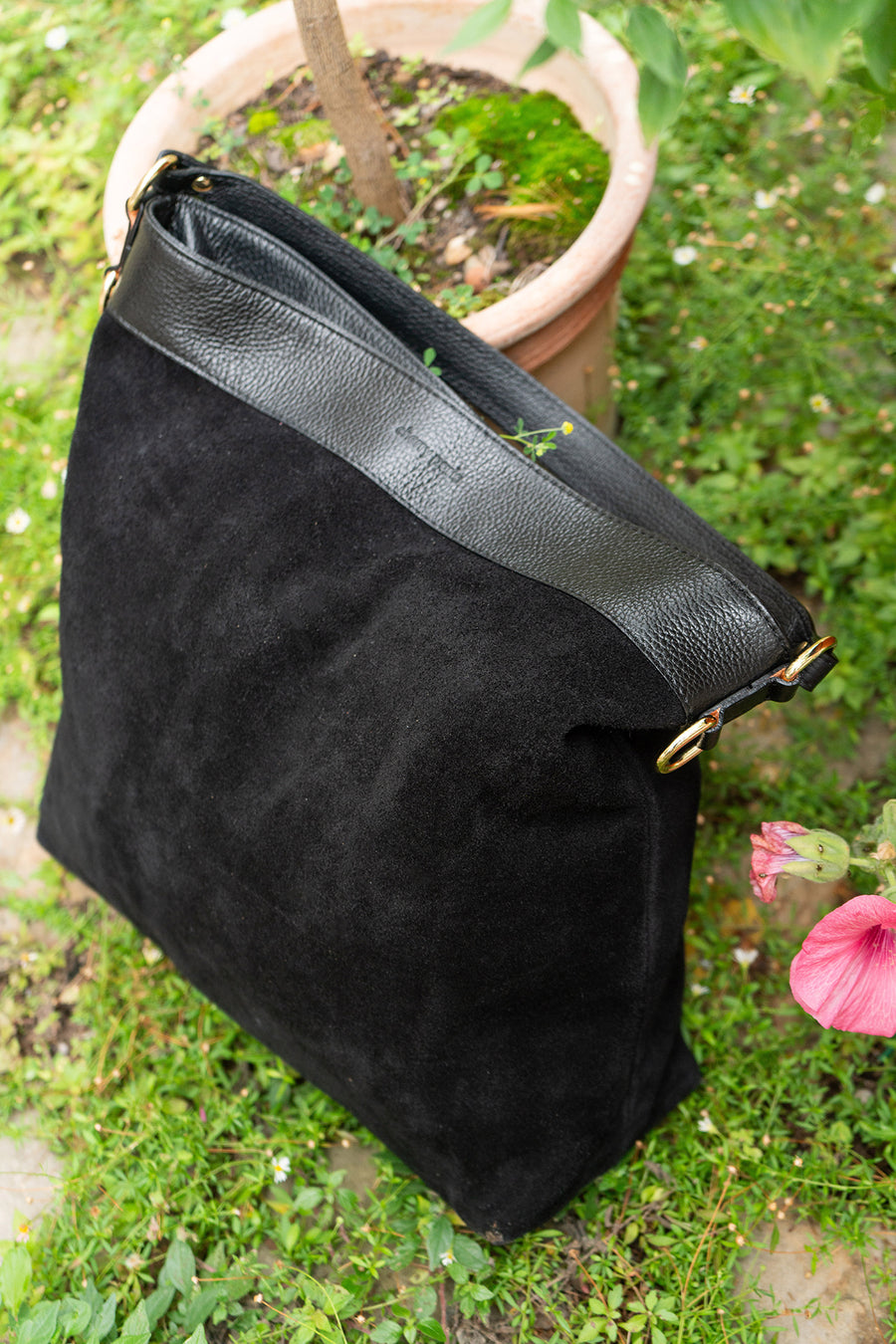 Sac CÉLINA SUÈDE- Noir