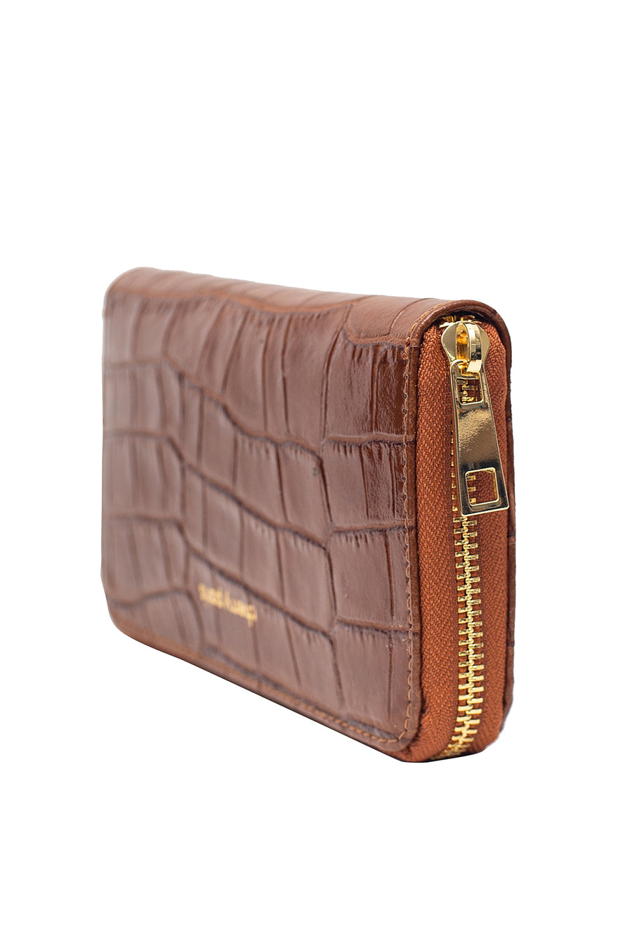 Porte-monnaie sac croco DARIA - Camel