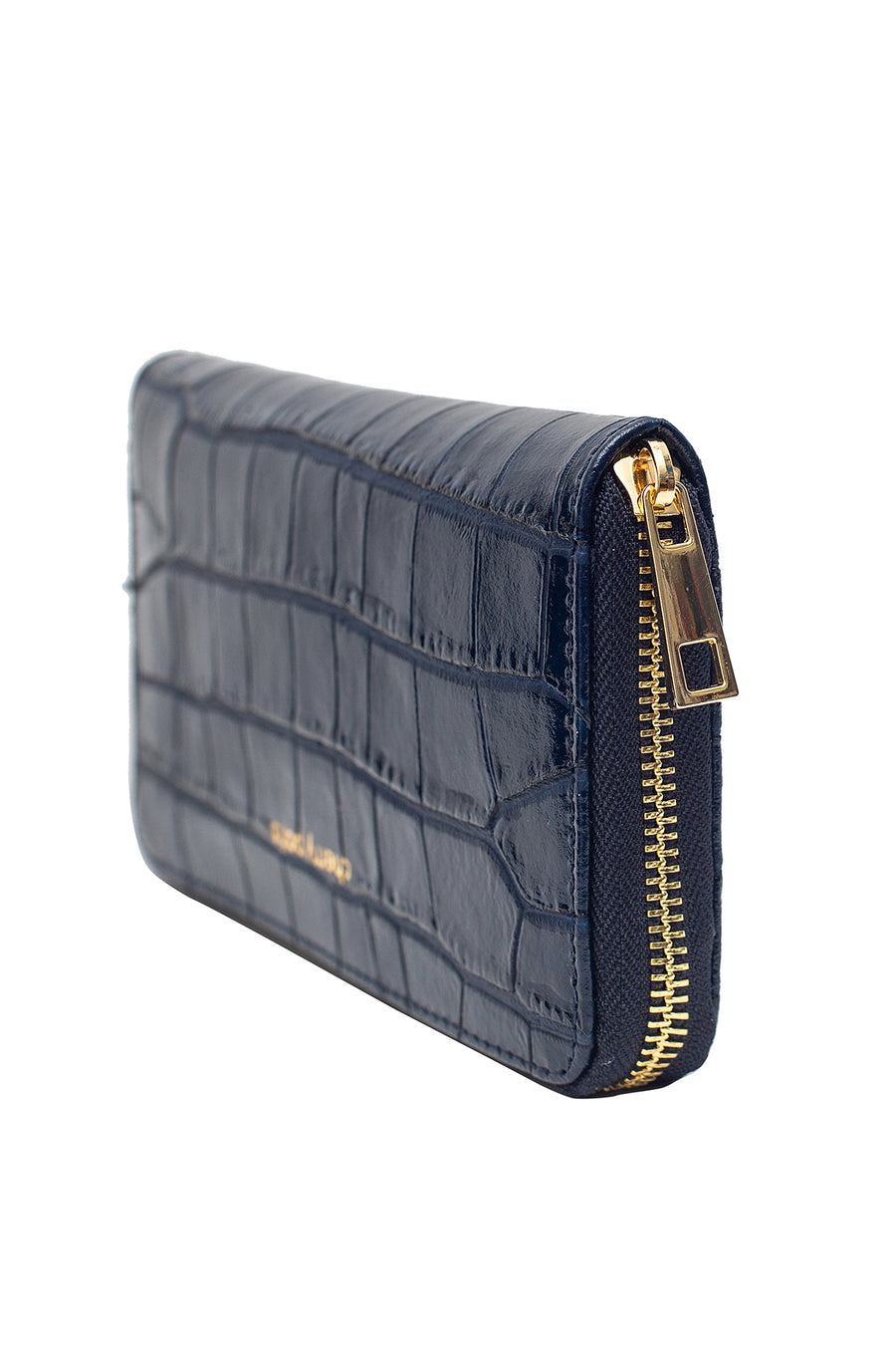 Porte-monnaie sac croco DARIA - Marine