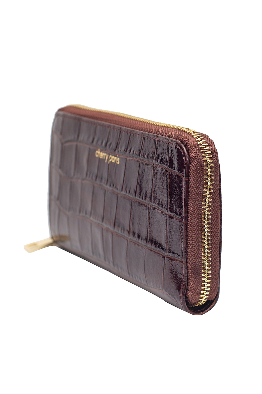 Porte-monnaie sac croco DARIA - Marron