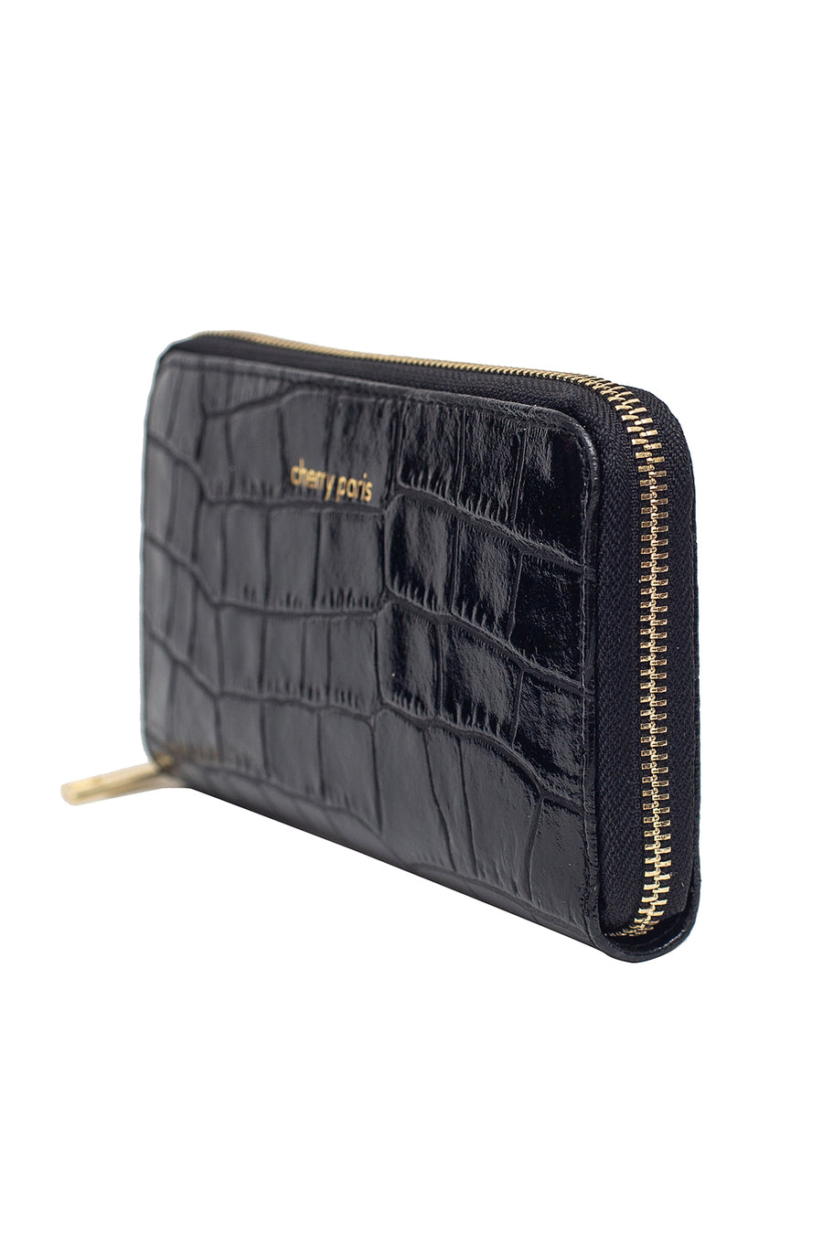 Porte-monnaie sac croco DARIA - Noir