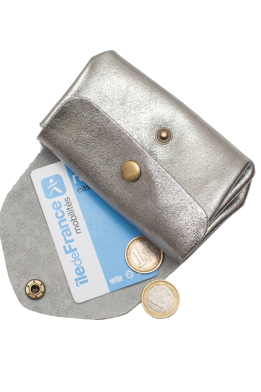 Porte-monnaie sac SUZIE METAL - Argent