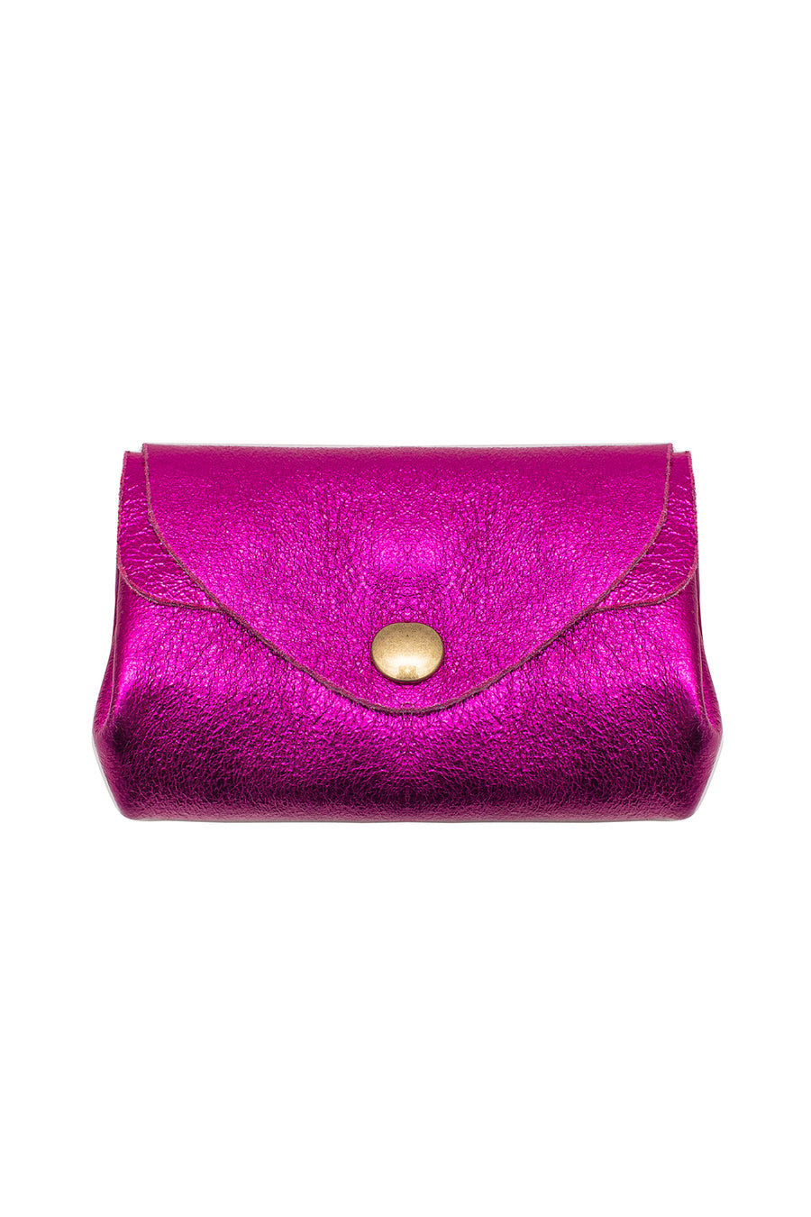 Porte-monnaie sac SUZIE METAL - Fuchsia métal