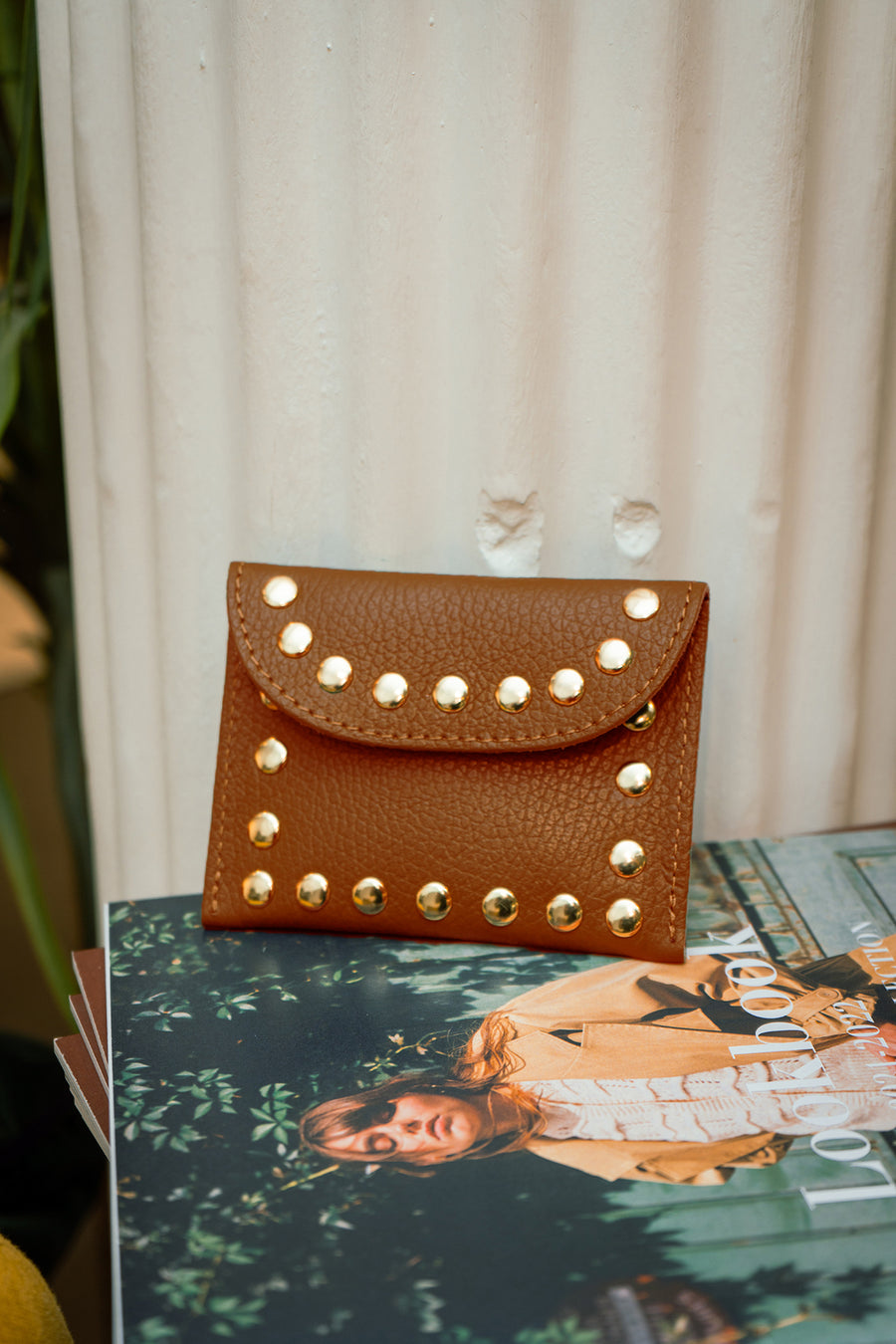 Porte-monnaie sac LEINA - Cognac
