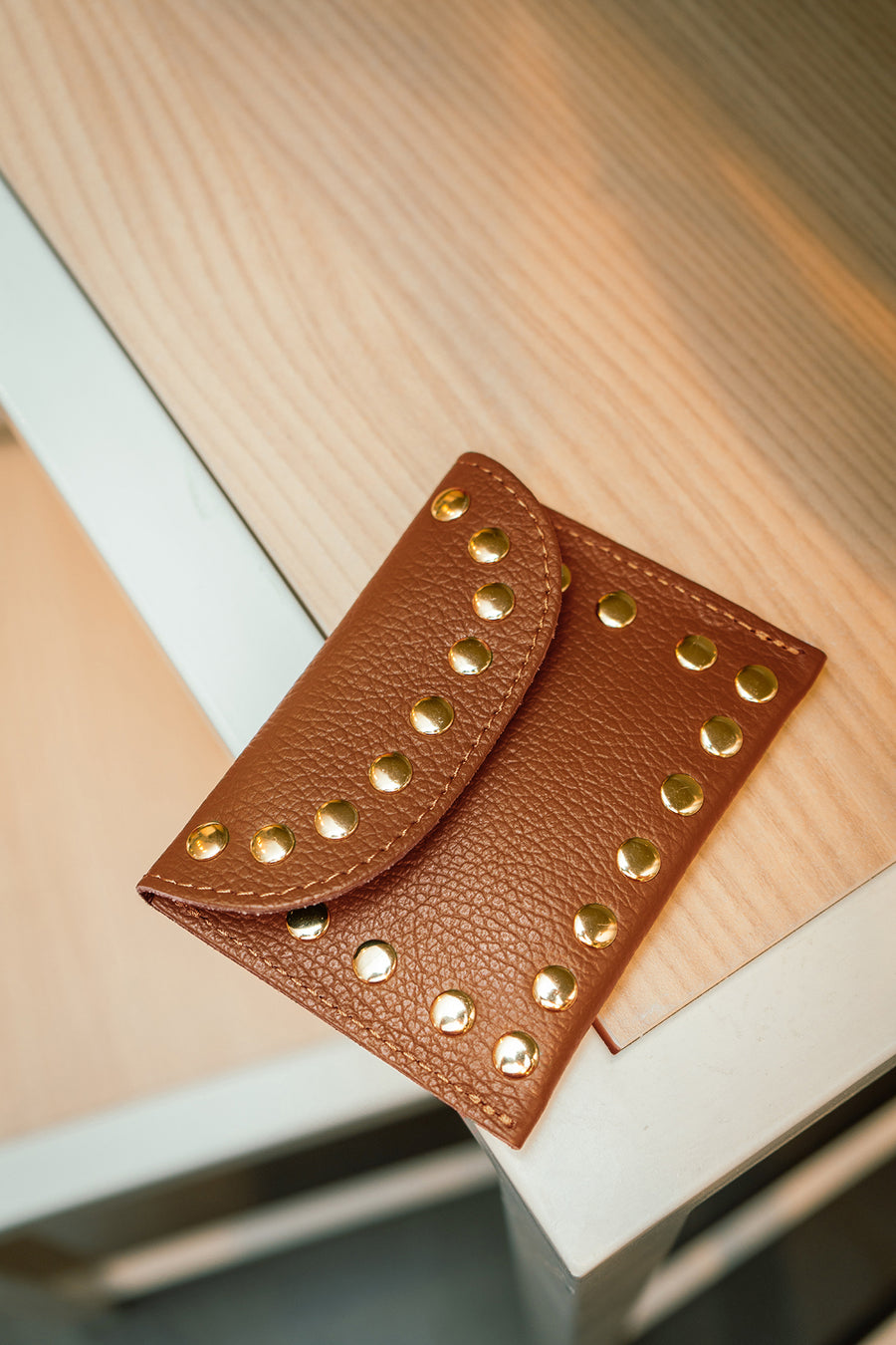 Porte-monnaie sac LEINA - Cognac