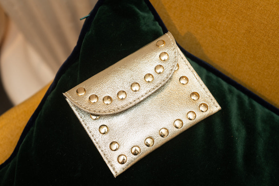 Porte-monnaie sac LEINA METAL - Doré