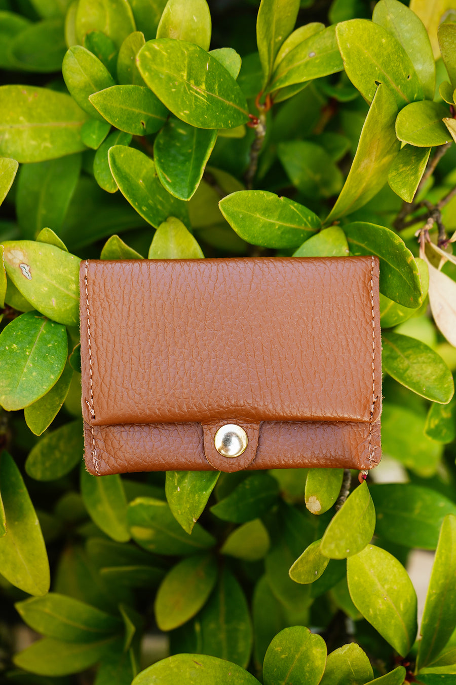 Sac Porte-monnaie ÉRINE GRAINÉ - Cognac