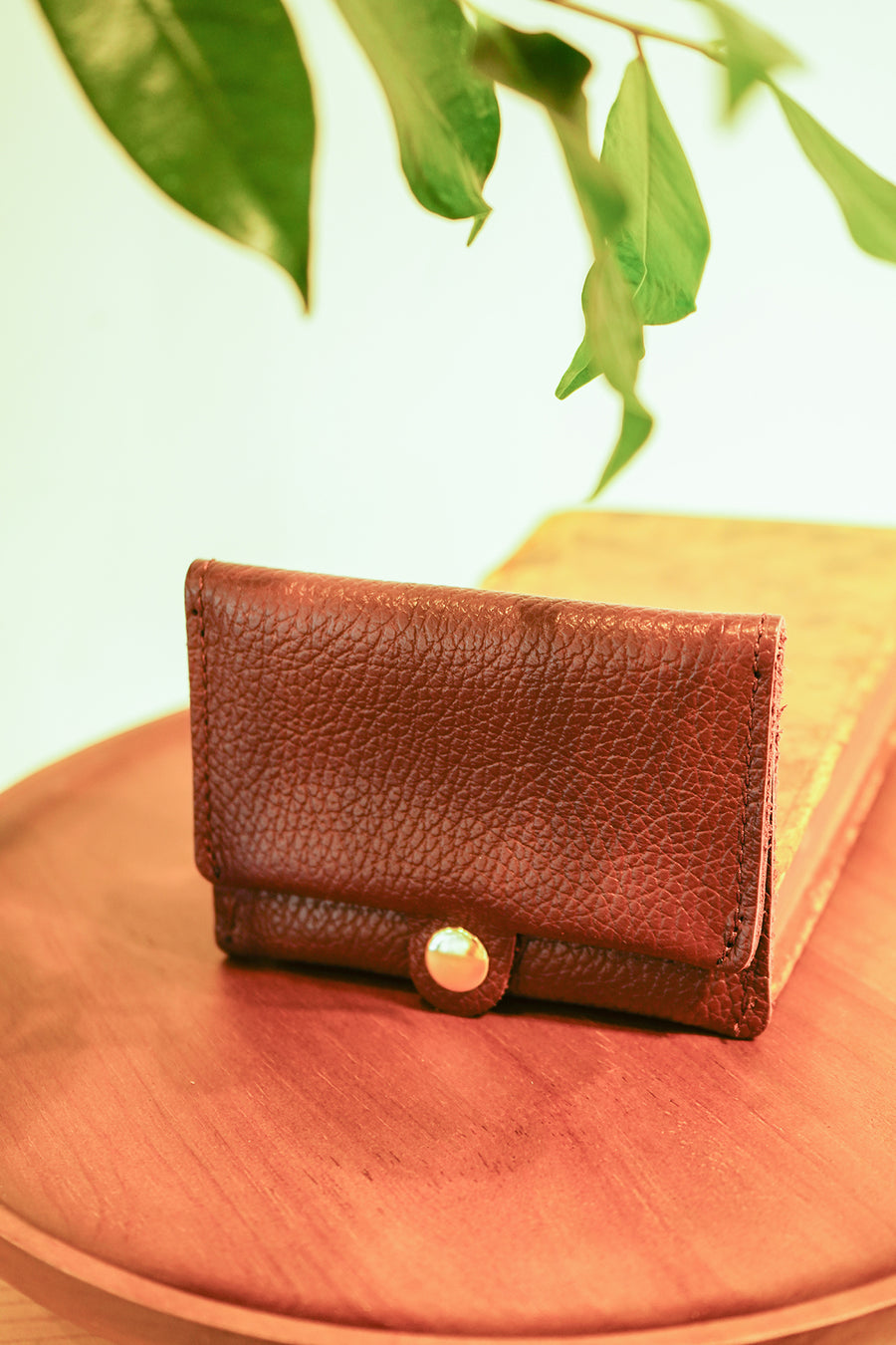 Sac Porte-monnaie ÉRINE GRAINÉ - Cognac